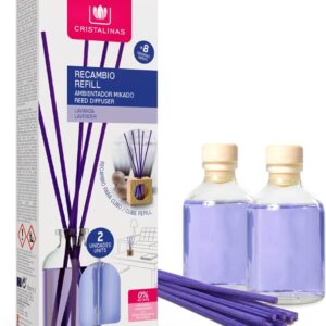 Ambientador Mikado de Cubo de Madera - Aroma Lavanda - Pack 2