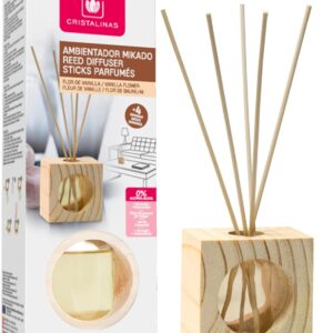 Ambientador Hogar Mikado Cubo de Madera - Aroma Vainilla - Pack 3