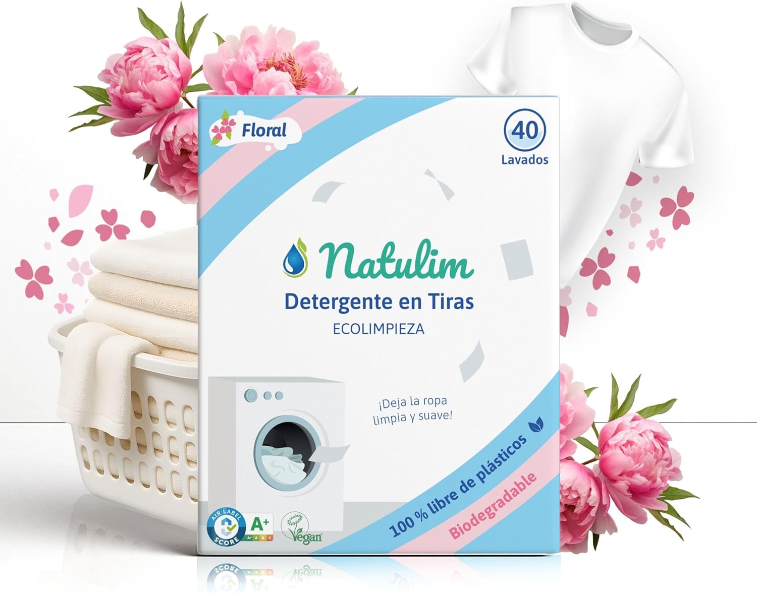 Detergente en Tiras para Lavadora (40 Lavados) - Fragancia Floral